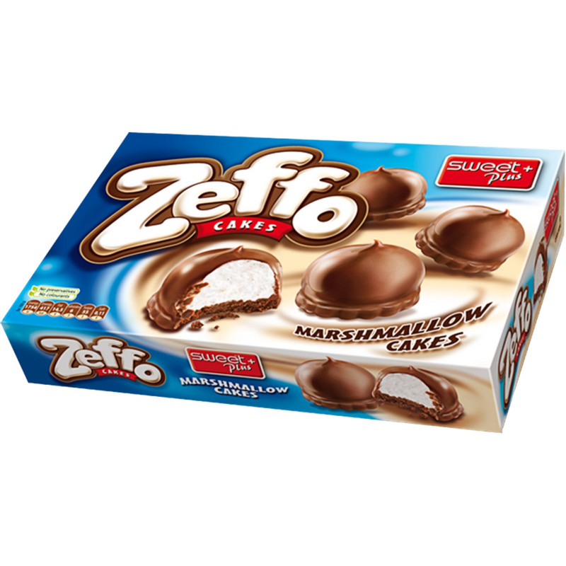 Пирожное Sweet Plus Zeffo маршмеллоу в какао-молочной глазури, 150г