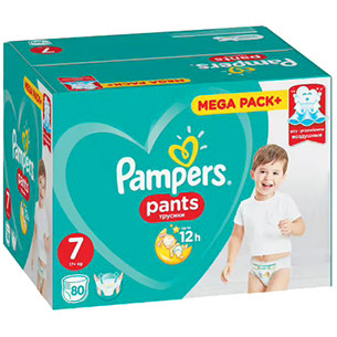 Подгузники-трусики Pampers Premium Care для мальчиков и девочек 17+кг, 80шт
