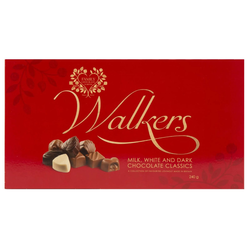 Набор конфет Walkers шоколадных Milk White and Dark Classics, 240г