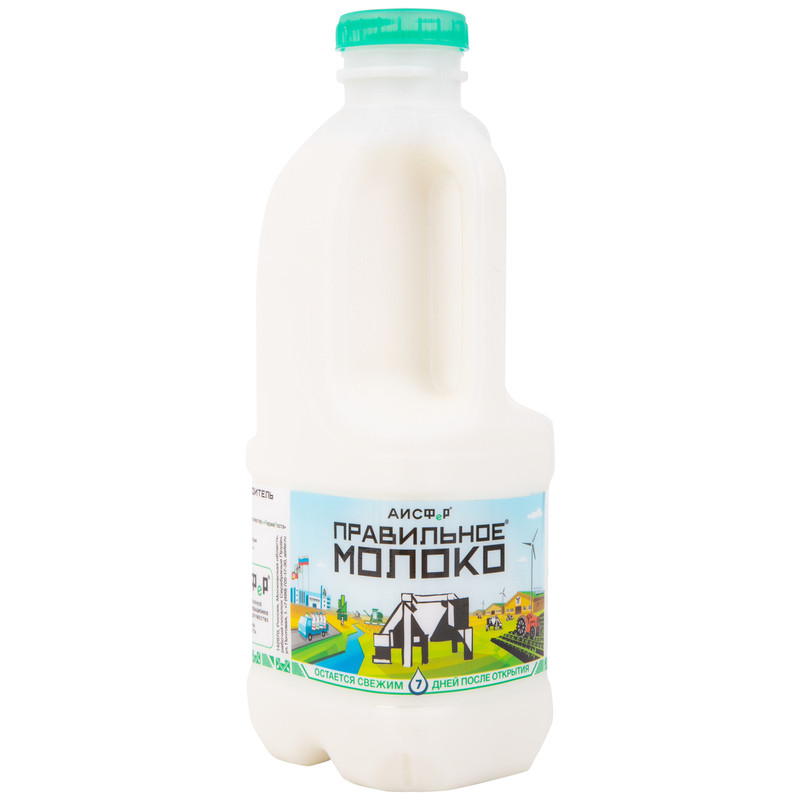 Молоко Правильное Молоко пастеризованное 2.5%, 900мл