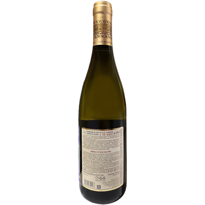 Вино Gai-Kodzor Terroir Blanc белое сухое 13%, 750мл — фото 1