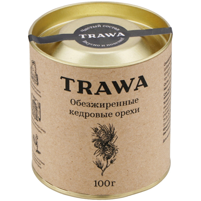 Ядра орехов Trawa кедровые обезжиренные, 100г — фото 3