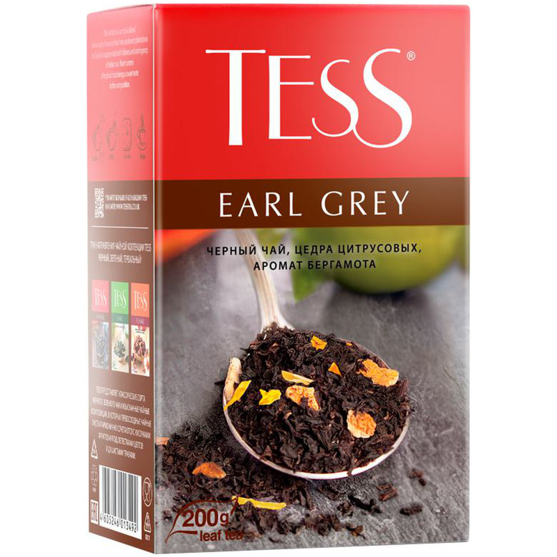 Чай Tess Эрл Грей чёрный байховый с ароматом бергамота, 200г — фото 2