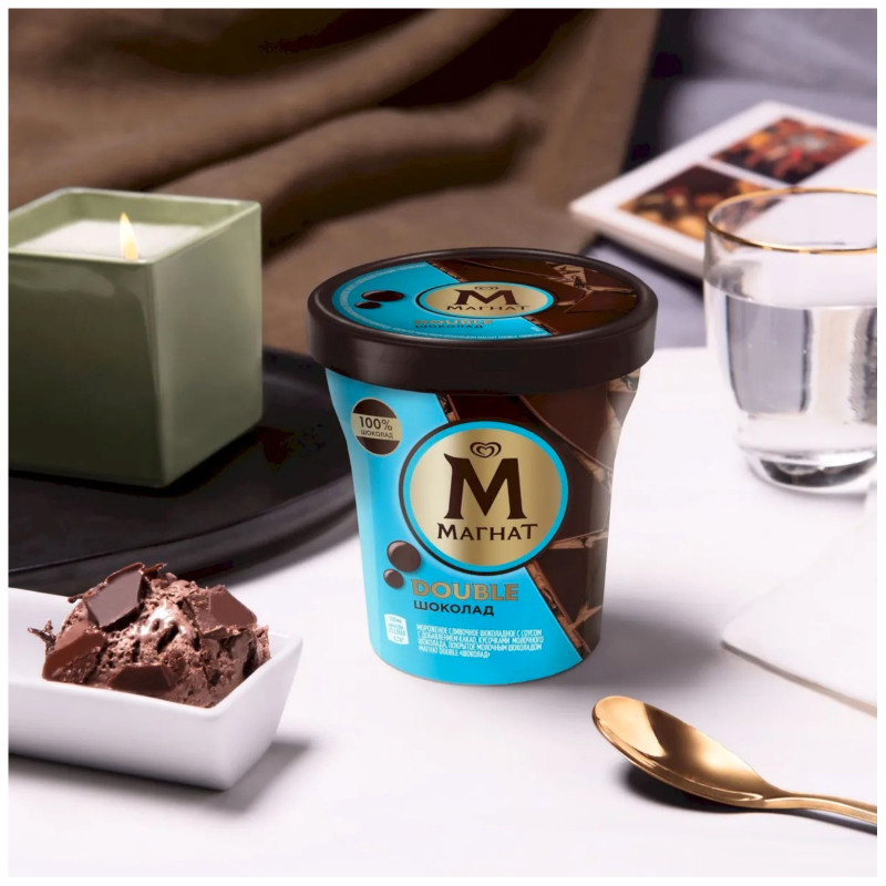 Мороженое Магнат Double Шоколад  10%, 310г — фото 3