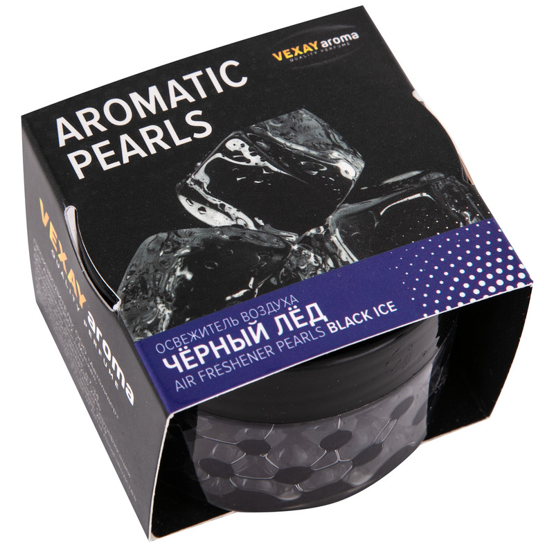 Ароматизатор автомобильный Vexay Aroma Aromatic Pearls чёрный лёд, 100г