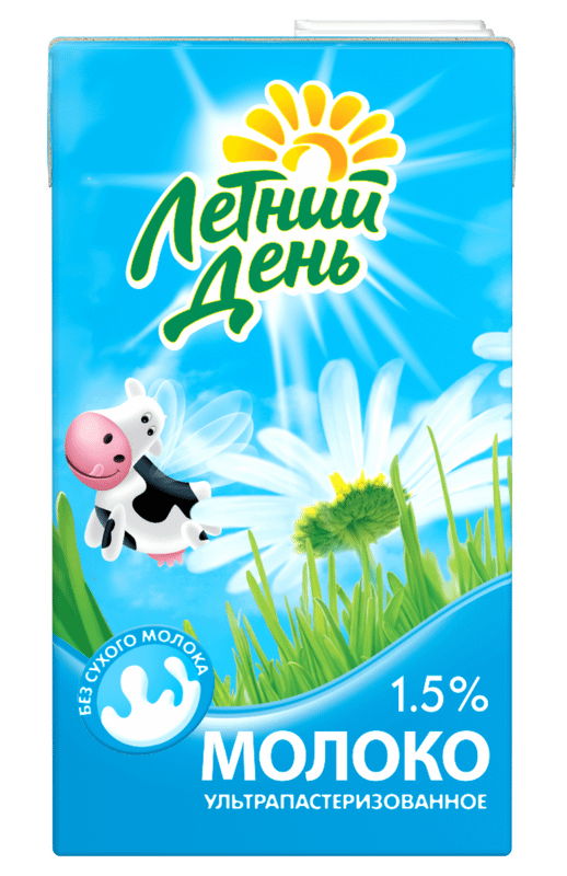 Молоко Летний День ультрапастеризованное 1.5%, 950мл