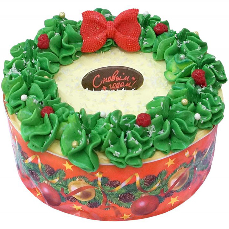 Торт бисквитный Волжский Пекарь Новогодний, 600г