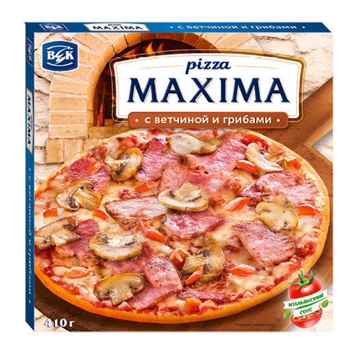 Пицца Век Максима с ветчиной и грибами, 410г