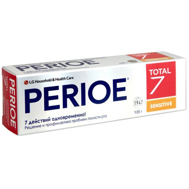 Зубная паста Perioe Total 7 Sensitive комплексного действия, 120г — фото 1