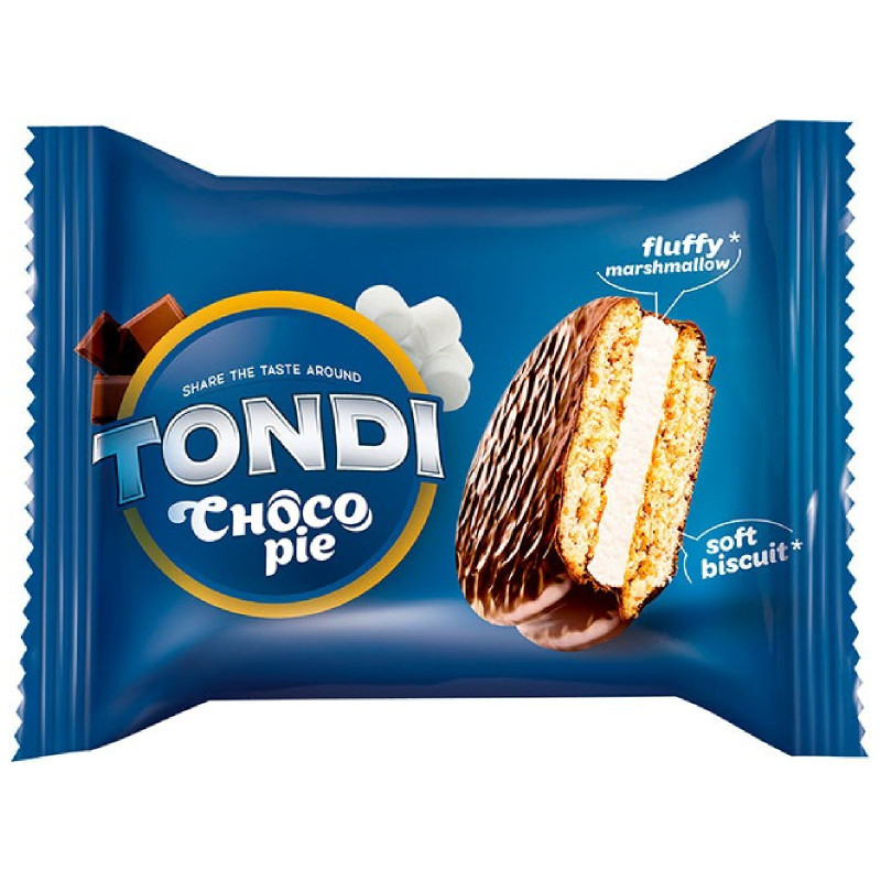 Пирожное Tondi Choco Pie мучное глазированное