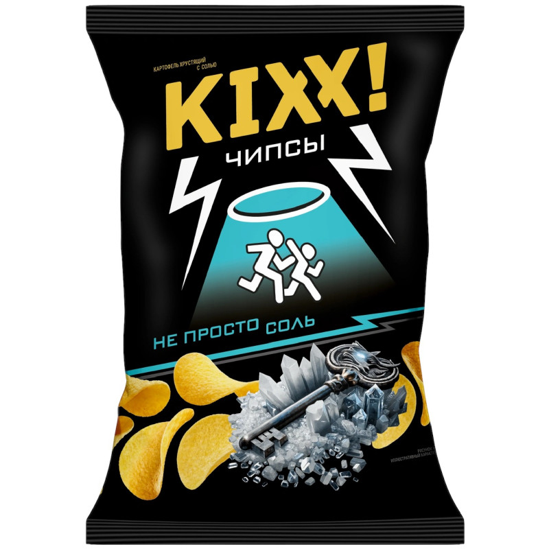 Чипсы Kixx! не просто соль с солью картофельные хрустящие, 50г