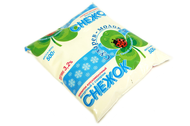 Снежок Сухарев-молоко йогуртный с сахаром 3.2%, 500мл