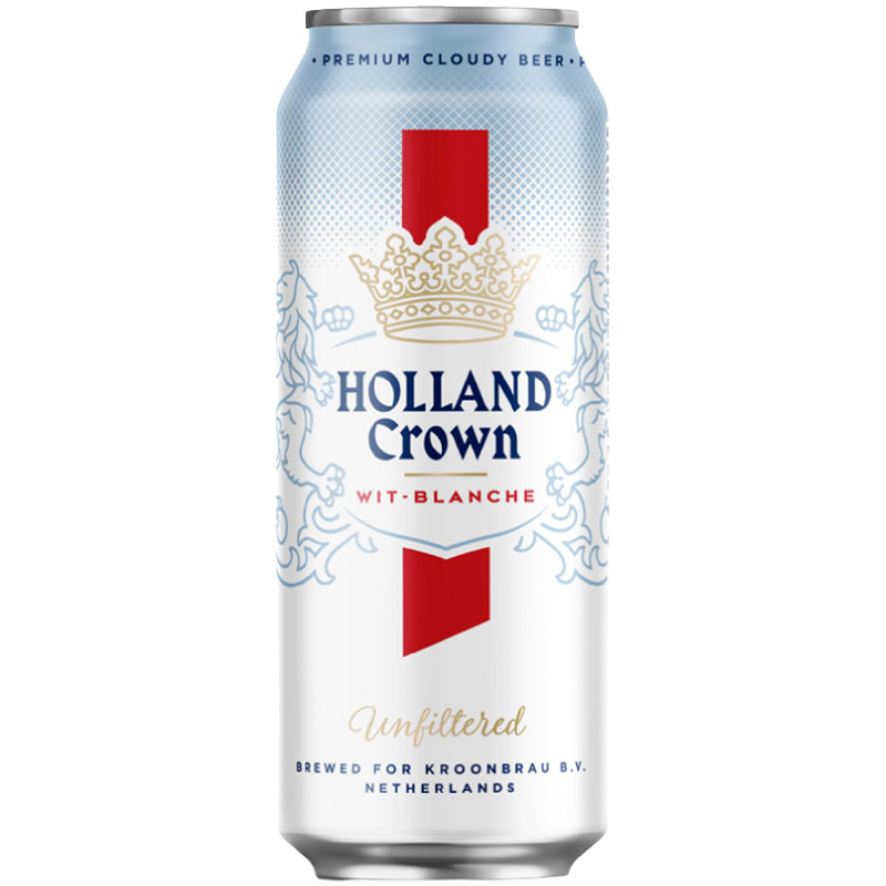 Пиво Holland Crown Вит Бланш светлое нефильтрованное 5.0%, 500мл