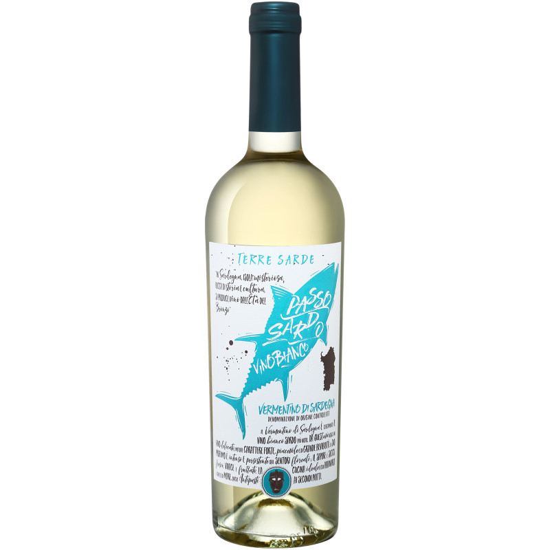 Вино Passo Sardo Vermentino di Sardegna DOC белое сухое 12.5%, 750мл