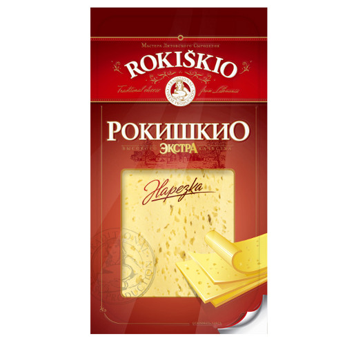 Сыр Rokiskio Экстра нарезка 45%, 140г