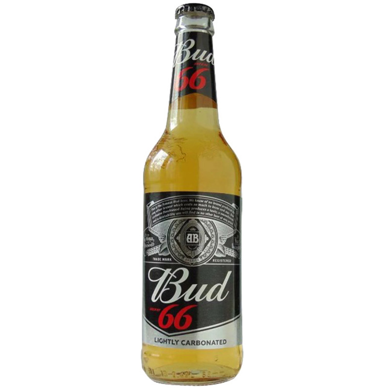 Пиво Bud 66 светлое пастеризованное 4.3%, 440мл