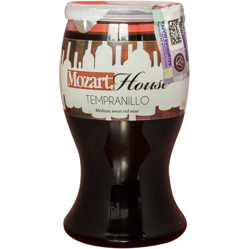 Вино Mozart House Tempranillo красное полусладкое 8.5-15%, 187мл
