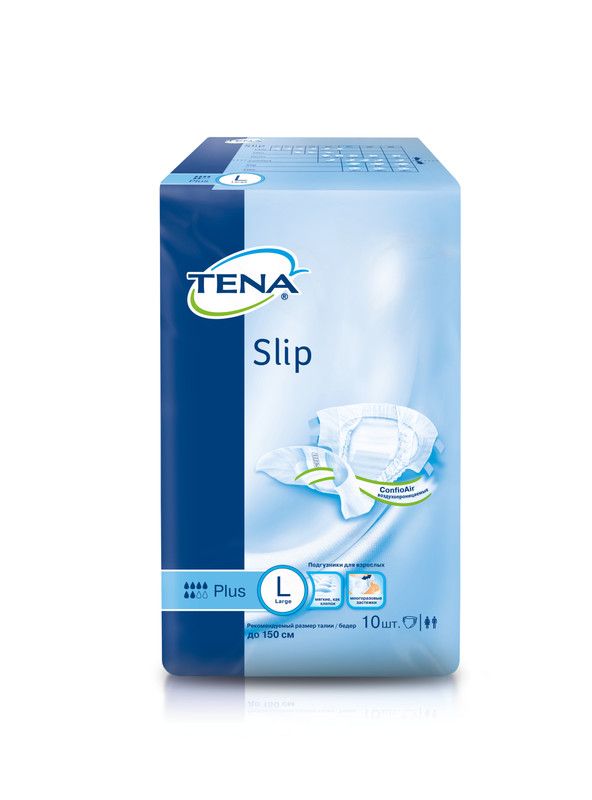 Подгузники Tena Slip plus для взрослых размер L, 10шт — фото 1