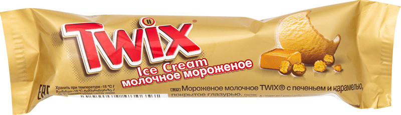 Мороженое молочное Twix с печеньем и карамелью 18%, 40г — фото 3