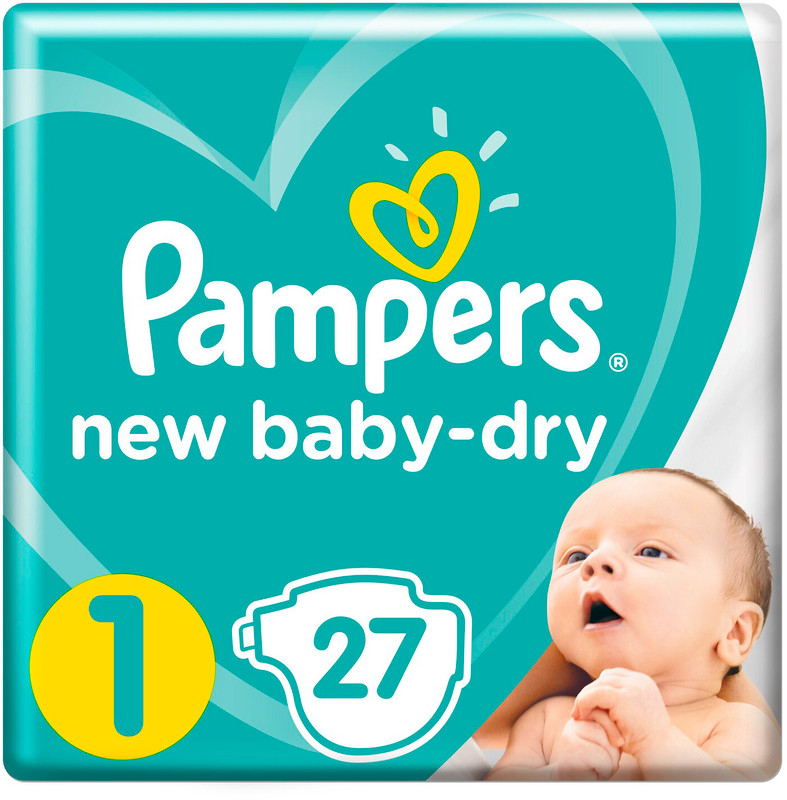 Подгузники Pampers New baby-Dry р.1 2-5кг, 27шт