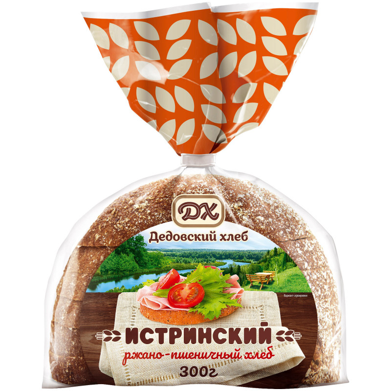 Хлеб Дедовский Хлеб Истринский ржано-пшеничный часть изделия нарезка, 300г