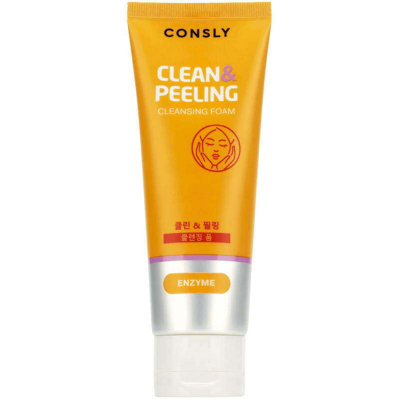 Пенка для лица Consly Clean & Peeling энзимная обновляющая с папаином, 120мл