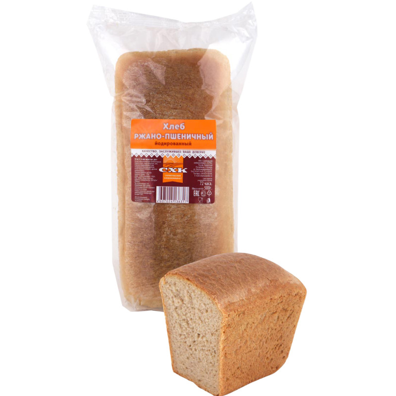 Хлеб Сарапульский ХК ржано-пшеничный йодированный, 500г
