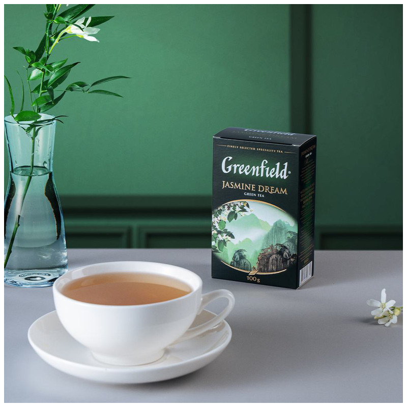 Чай Greenfield Jasmine Dream зелёный крупнолистовой, 100г — фото 3