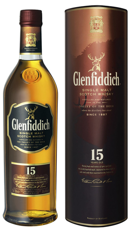 Виски Glenfiddich 15-летний 40% в подарочной упаковке, 750мл
