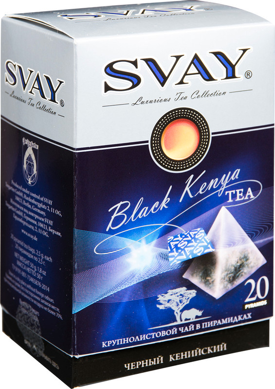 Чай Svay Black Kenya чёрный в пирамидках, 20х2.5г