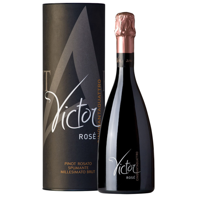 Вино игристое Виктор Пино Спуманте розовое брют в подарочной упаковке, 750мл — фото 1