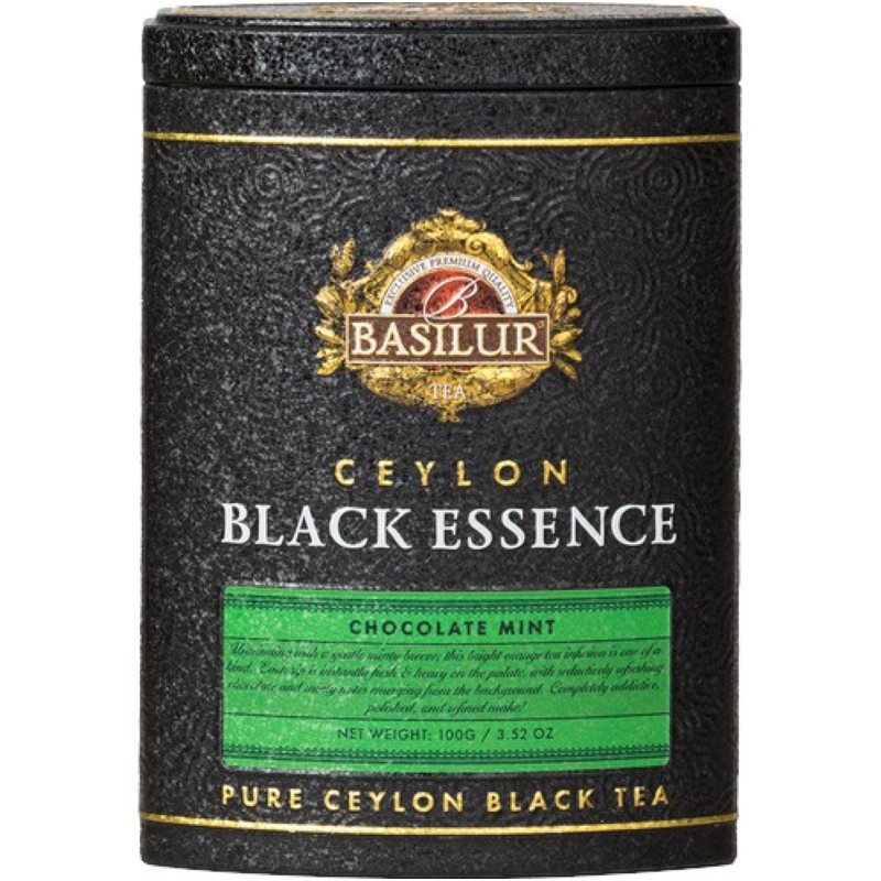 Чай Basilur Black Essence Chocolate Mint чёрный цейлонский листовой, 100г