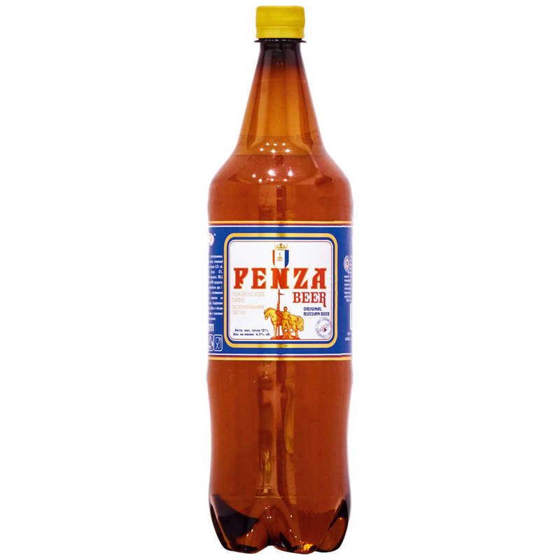 Пиво Самко Пензенское светлое фильтрованное, 1.4л