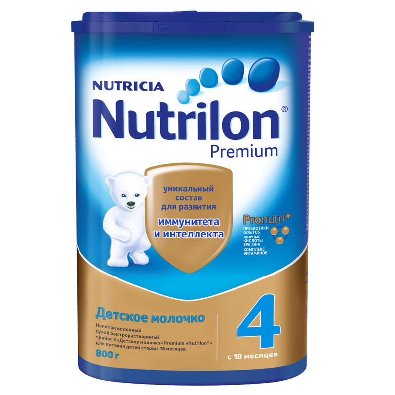 Смесь Nutrilon 4 Premium Junior сухая молочная, 800г