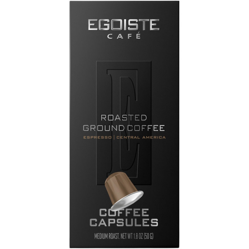 Кофе в капсулах Egoiste Espresso натуральный жареный молотый, 10х5г