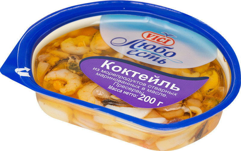 Коктейль из морепродуктов Vici Любо есть в масле, 200г — фото 2