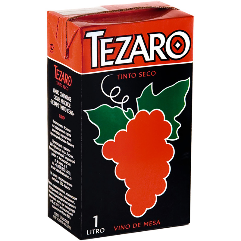 Вино Tezaro Tinto Seco 9-11%, 1л