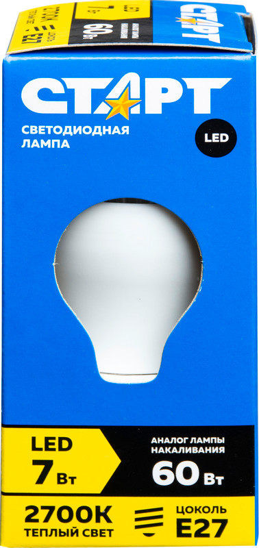 Лампа светодиодная Старт LED Sphere E27 7W тёплый свет