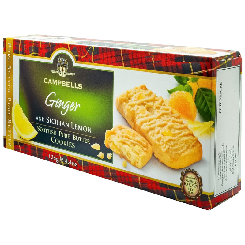 Печенье Campbells песочное с имбирем со вкусом лимона, 125г — фото 1