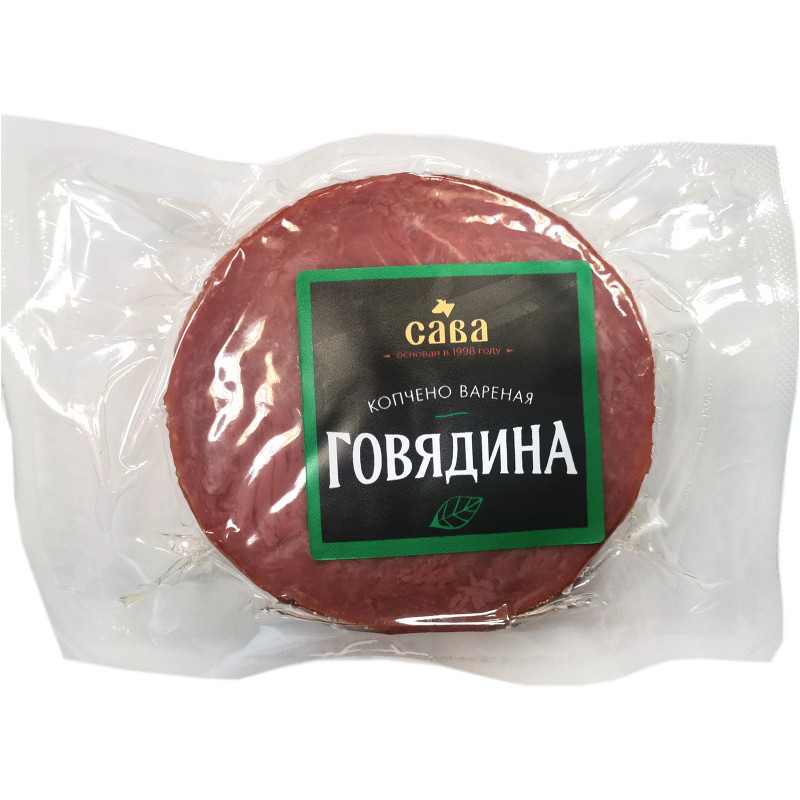 Продукт из мяса Сава Говядина копчено-вареный нарезка, 250г