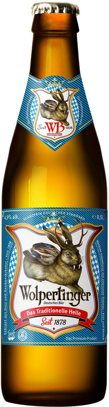 Пиво Wolpertinger Традиционное светлое 4.9%, 500мл