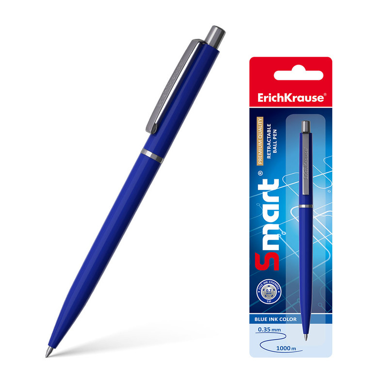 Ручка ErichKrause Smart шариковая синяя — фото 3