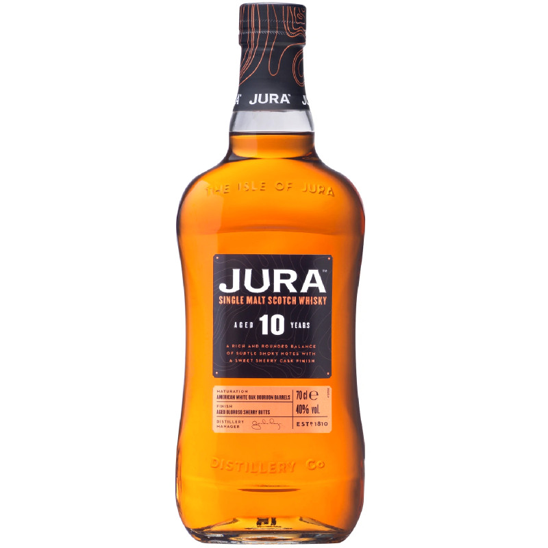 Виски Jura Эйджд 10-летний шотландский односолодовый 40% в подарочной упаковке, 700мл