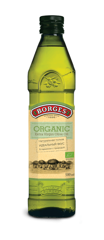 Масло оливковое Borges Extra Virgin Organic нерафинированное высшее качество, 500мл