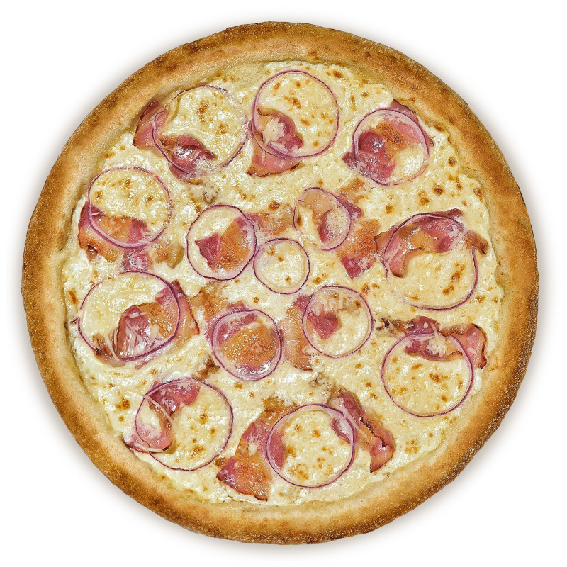 Пицца Карбонара «Много лосося», 420г
