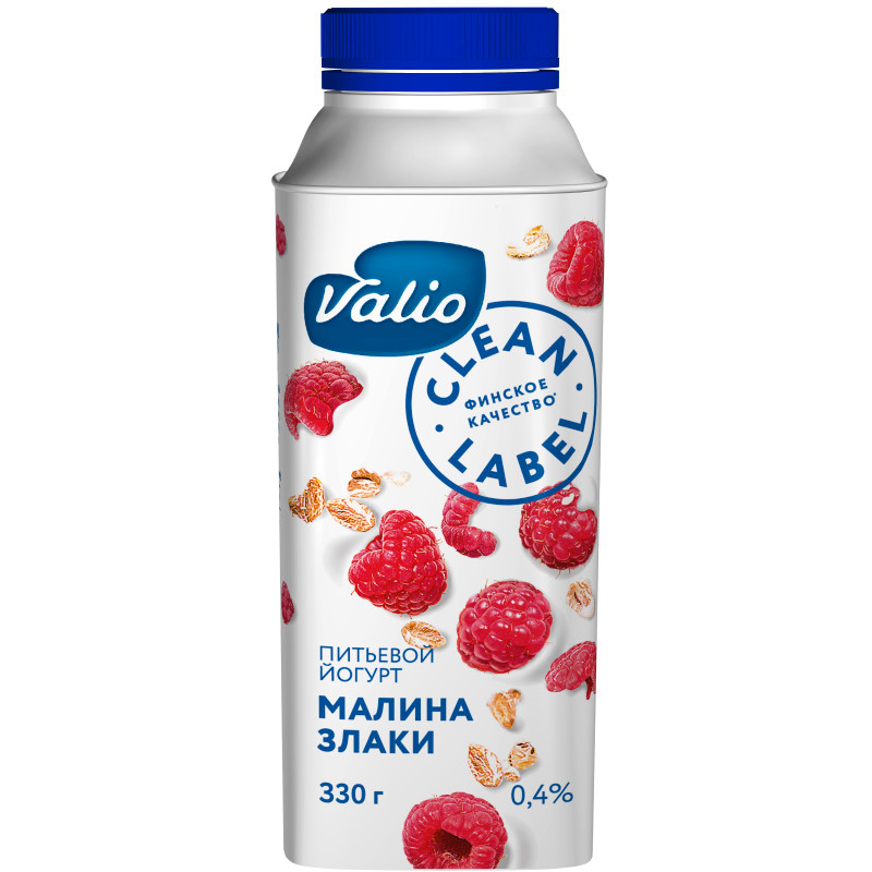 Йогурт Viola питьевой малина-злаки 0.4%, 330мл — фото 2