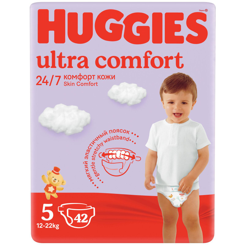 Подгузники Huggies Ультра Комфорт 12-22кг, 42шт