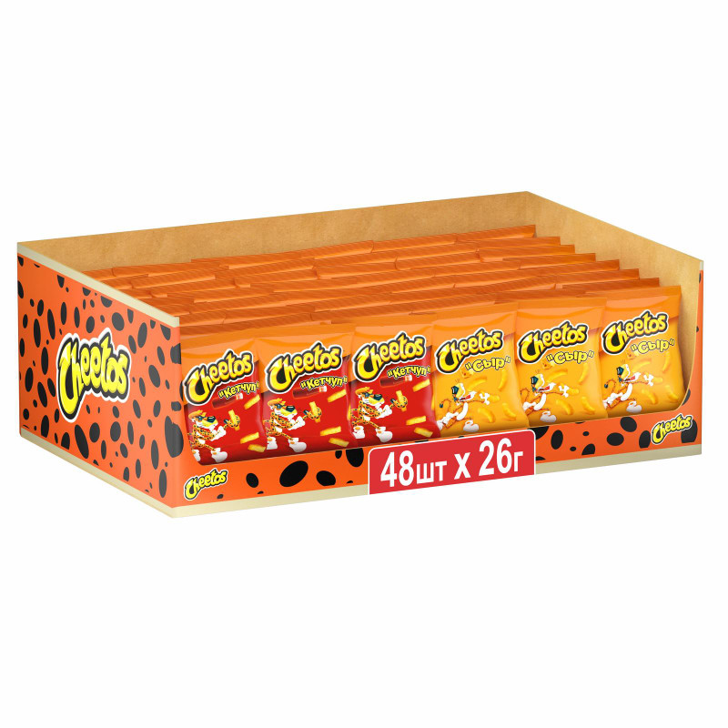 Чипсы Cheetos Микс вкусов, 48 шт по, 26г