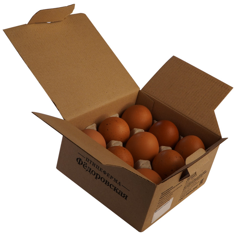 Яйца куриные Фермер Александров пищевое С1, 9шт — фото 1