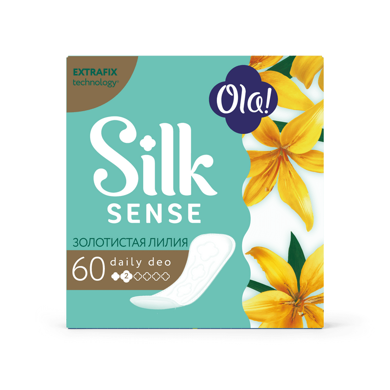 Прокладки ежедневные Ola! Silk Sense Daily Deo Золотая лилия ароматизированные, 60шт